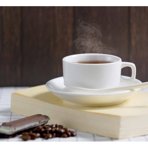 5 Star Hotel Supply 180ml White Porcelain Stackable Coffee Cup with Saucer