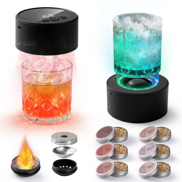 Modern Plastic Smoked Drink Kit Electric Lighter For Whiskey Cocktails