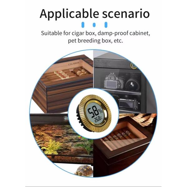 DTH-174 Mini Digital Cigar Thermometer Hygrometer Indoor Room Home Temperature Humidity Gauge Monitor Temperature Sensor