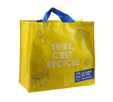 120gsm BOPP Laminated PP Woven Bags 650d 300mm Polypropylene Eco Bag
