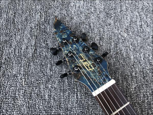 Custom Earts Electric Guitar with African Mahogany Body Black Hardware