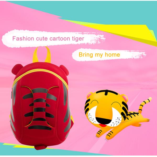 Red Child Personalized Kids Backpack Shoulder Neoprene Waterproof