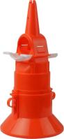 Red Broiler Feed Pan Comederos y bebederos para pollos Acero inoxidable