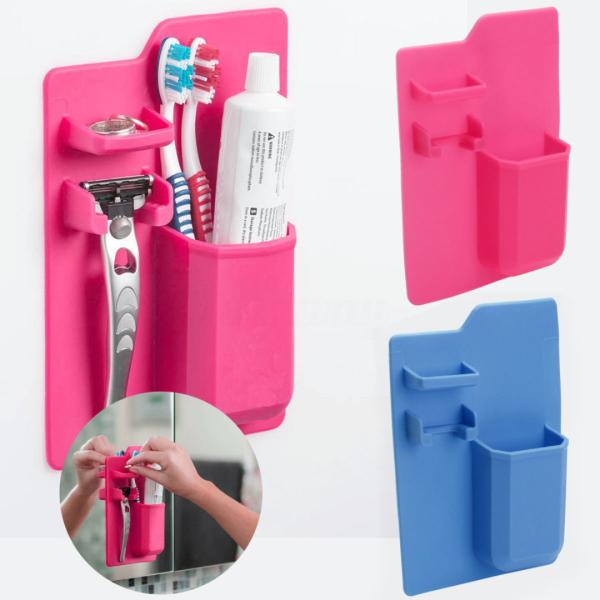 100% Waterproof Silicone Tooth Brush Razor Holder Eco - Friendly For Bathroom