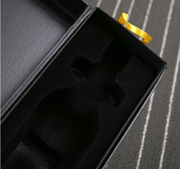 Bronzing wine box wholesale, Chinese manufacturers Single wine packing box，8*20*40cm (can be customized)