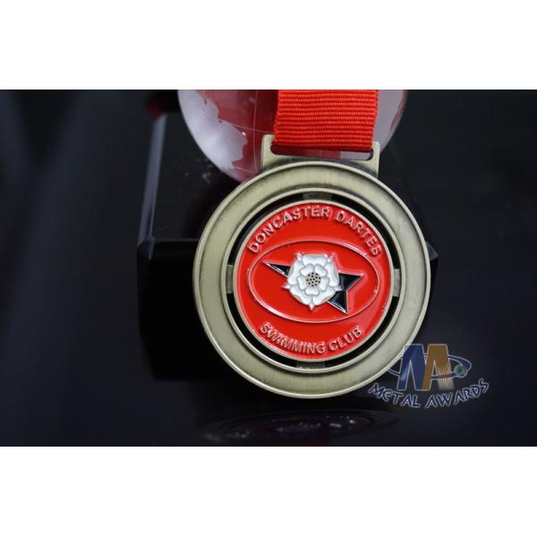 Beautiful Flower Logo Custom Award Medals Anniversary Medallions 50mm Size