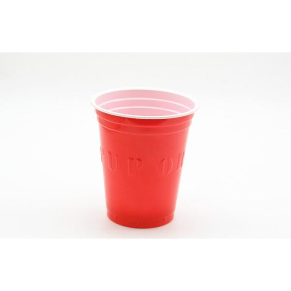18OZ 530Ml Disposable Plastic Cups Red PS Shot Glasses Plastic For Wine Cold Drinks