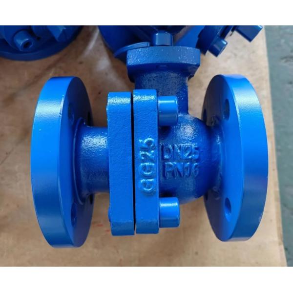 DIN3357 PN16 GG25 floating flanged ball valve