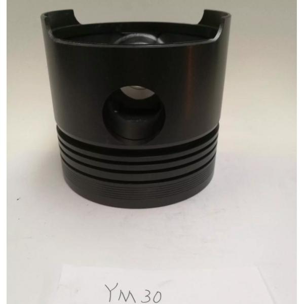 Пистон одноцилиндровый дизельный двигатель Части Алюминиевый пистон Черный / Серебряный цвет