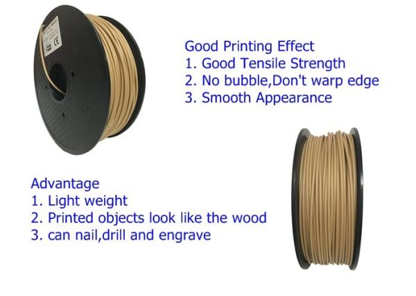 OEM Service Wood 3D Printer Filament PLA / ABS / HIPS / PETG Filament