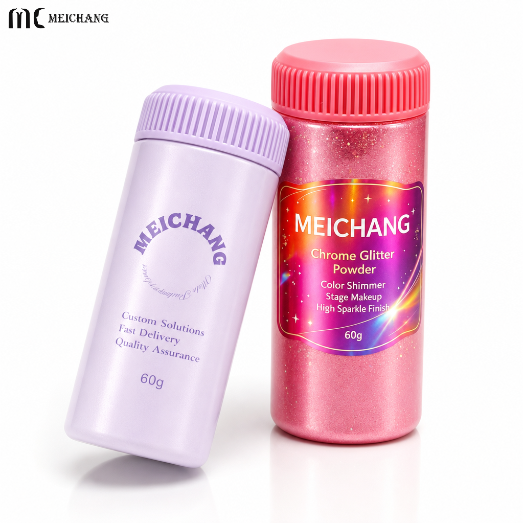 30g 60g HDPE Cosmetic Glitter Powder Bottle with Sifter Cap (MC-1512)