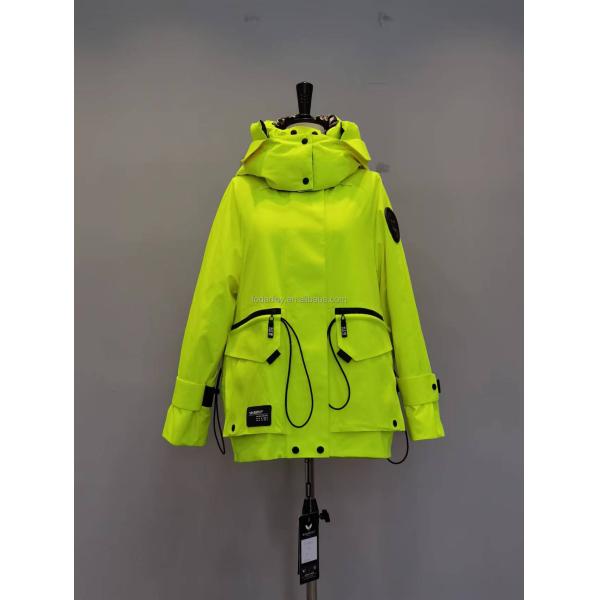 FODARLLOY 2022 new winter plus size warm women's coat long hooded cotton-padded clothes women shiny fashion yellow