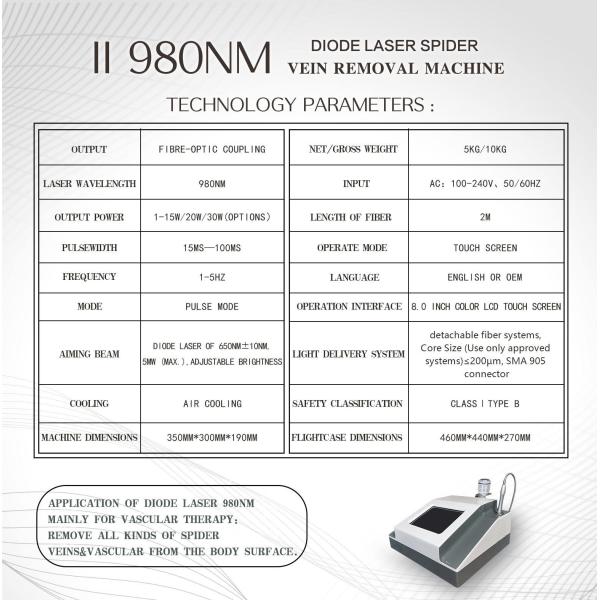 удаление пятна возраста тела стороны машины удаления вен паука 15ms-100ms 20W