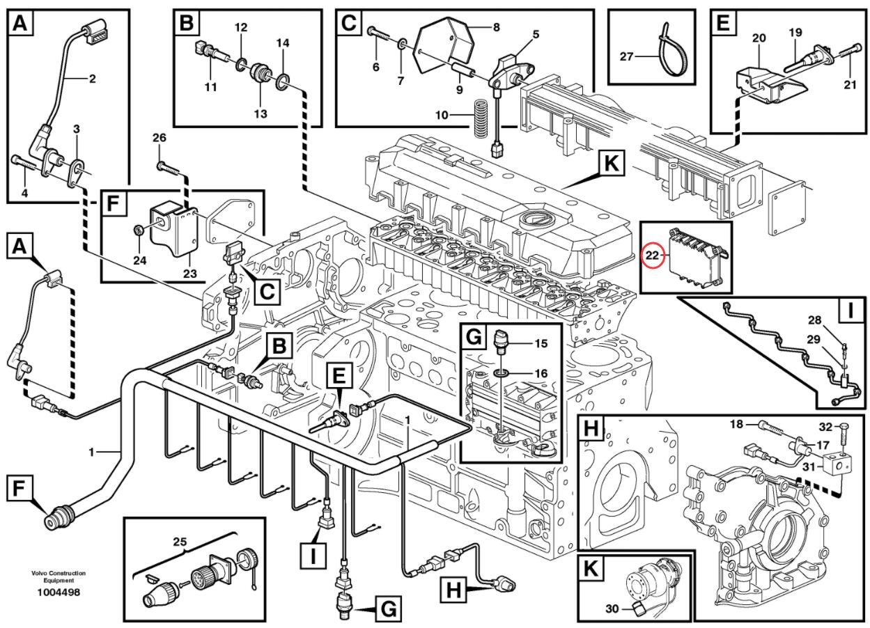 Экскаватор ECU EC160B EC180B EC210B VOE20577135 VOE14514090 Volvo