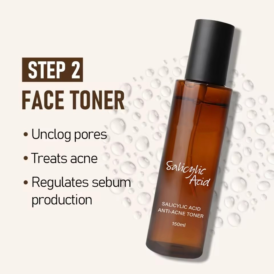 OEM ODM Brand Skin Care Set Salicylic Acid Anti acne&Acne Removing face cream Moisturizing Repair Brightening Skin Color Facial essence Moisturizing Toner facial mask