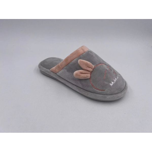 Womens House Slippers Animal Style With 3D Trims