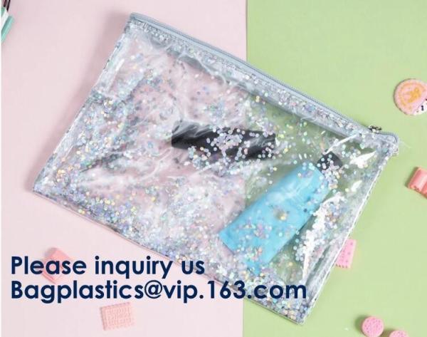 Window Makeup Cosmetic Bag Aluminum Foil Zip Lock EVA PVC Travel Accessorie,OEM and ODM Orders are welcome