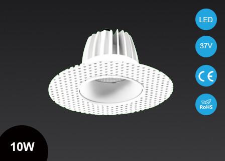 Anti glare 10W Trimless COB LED Downlight 76mm Cut Out Warm White 37V Pre-buried Frame Design
