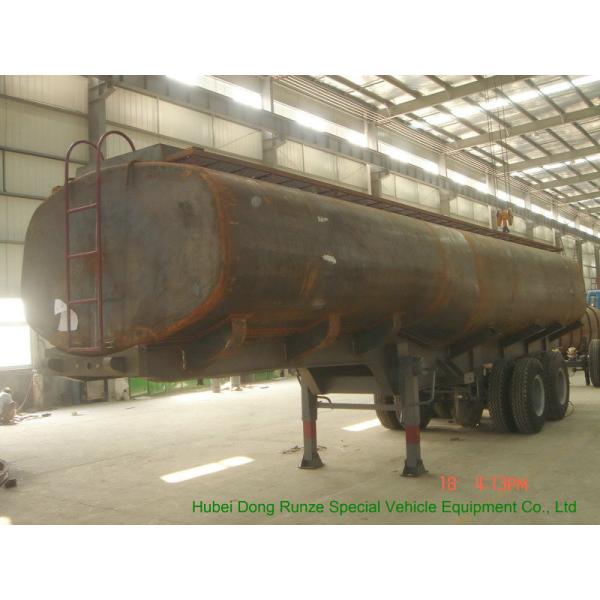 3 Axles Chemical Tanker Truck for 30 - 45MT Hydrofluoric Acid / HCL Transport