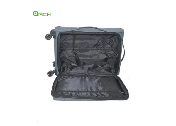 Snowflake Suitcase Soft Sided Luggage with One Front Hidden Pocket and Double Spinner Wheels