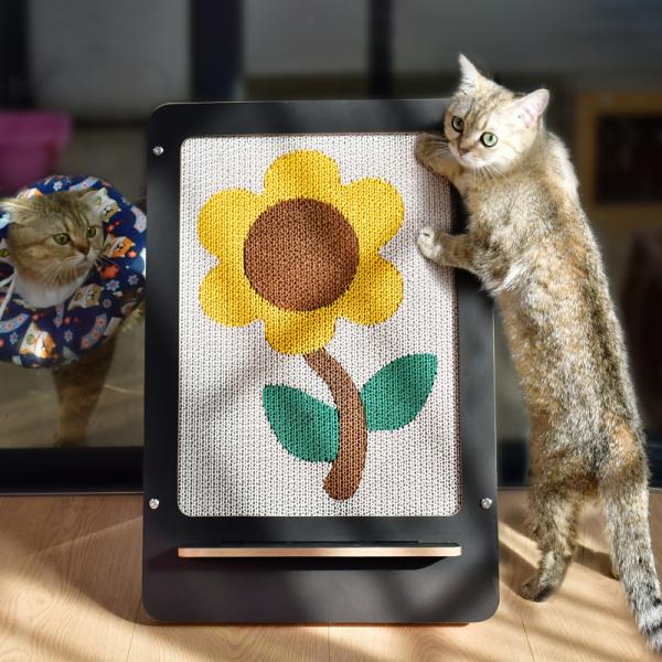 Vertical Sunflower Cat Scratching Board Durable Scratching Board for Indoor Cats Unique Design Scratch Board Protect Furniture