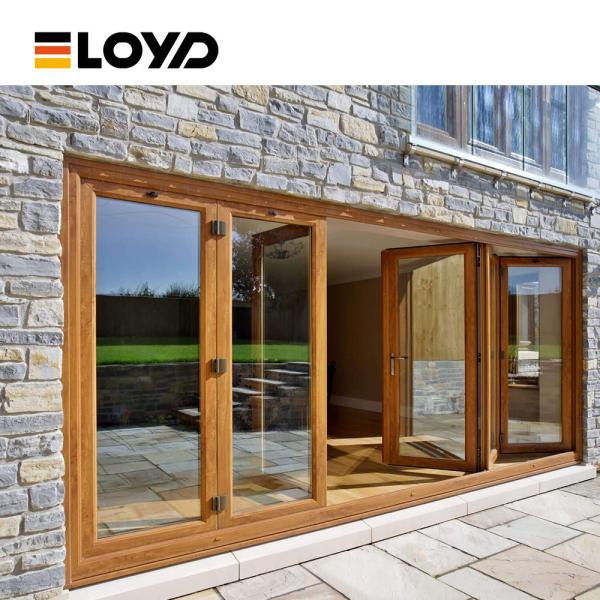 Stackable Sliding Folding Patio Doors Aluminium Frame 80x72 Double Pane