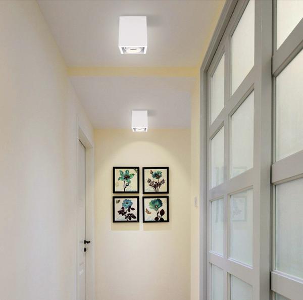GU10 holder white ceiling mounted spotlight housing&indoor spot light housing for hotel