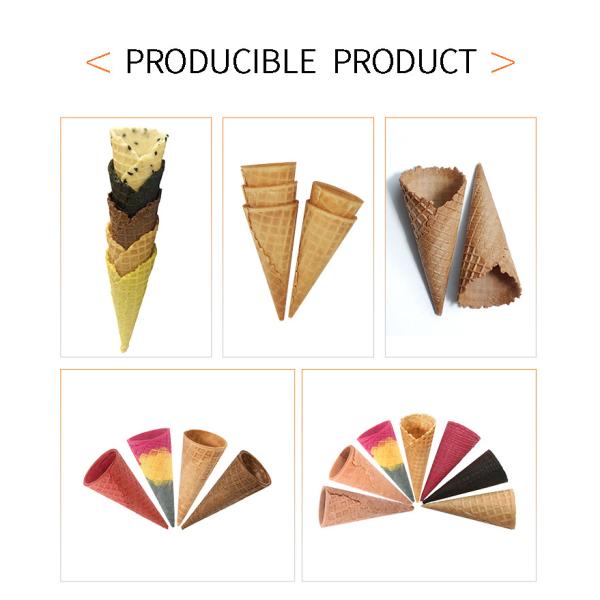Ice Cream Rolled Cone Production Machine With 71 Cast Iron Baking Templates