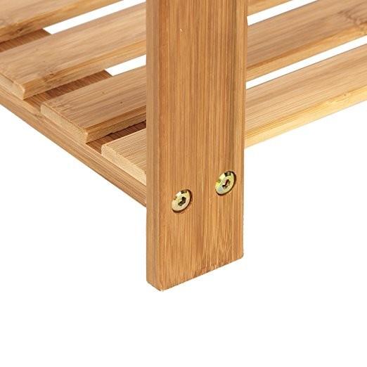 100 % Natural 3 Tier Bamboo Shoe Rack / Stackable Wood Shoe Rack For Living Room