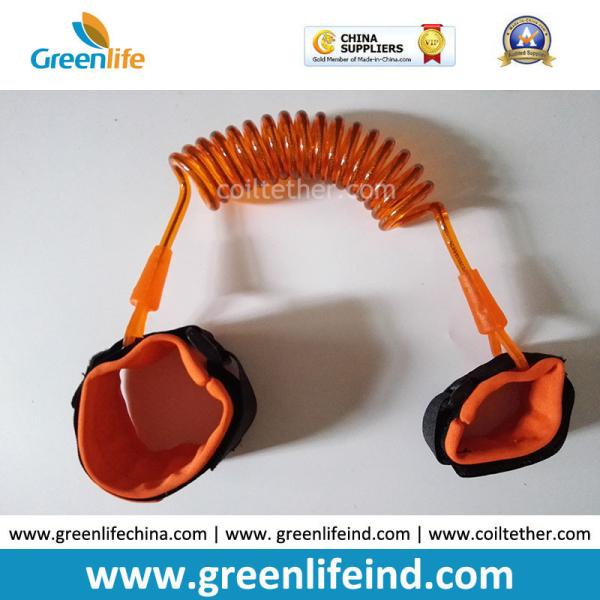 Hot Selling Transparent Orange 1.5M Spring Coiled Baby Toddler Anti-lost Harness