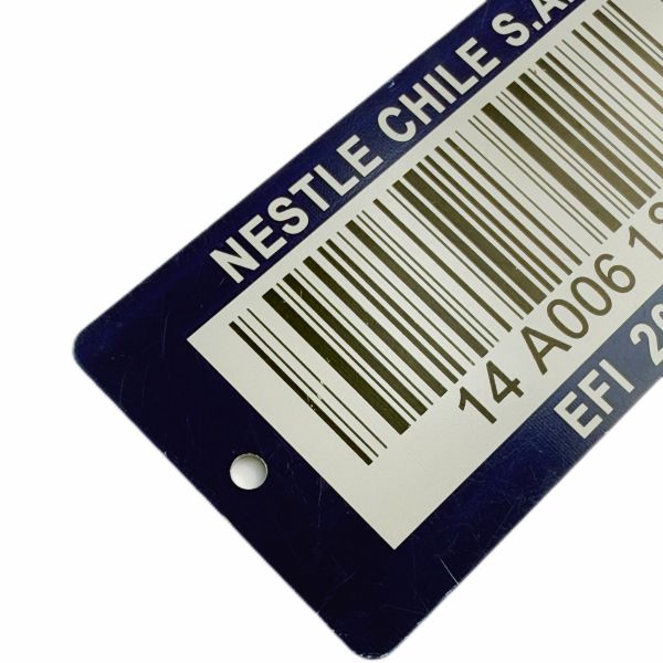Customized Durable Metal Barcode Labels With Two Fixed Holes For Stable Recognition
