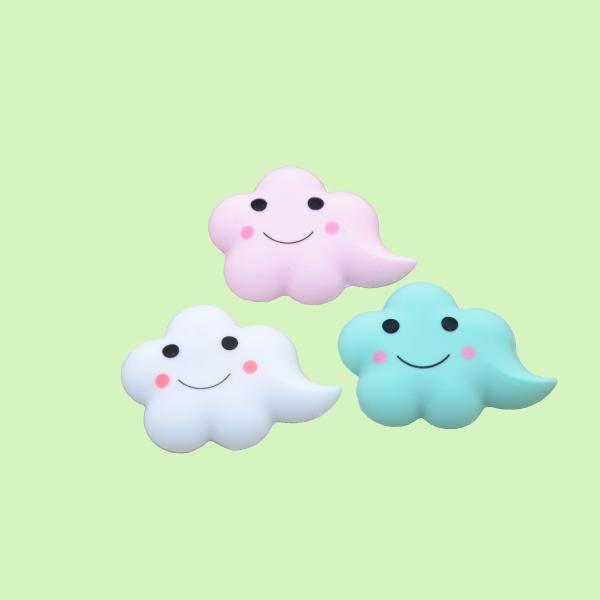 Silicone Toughness SGS Door Handle Bumpers Pad 5.5*4cm Smile Cloud