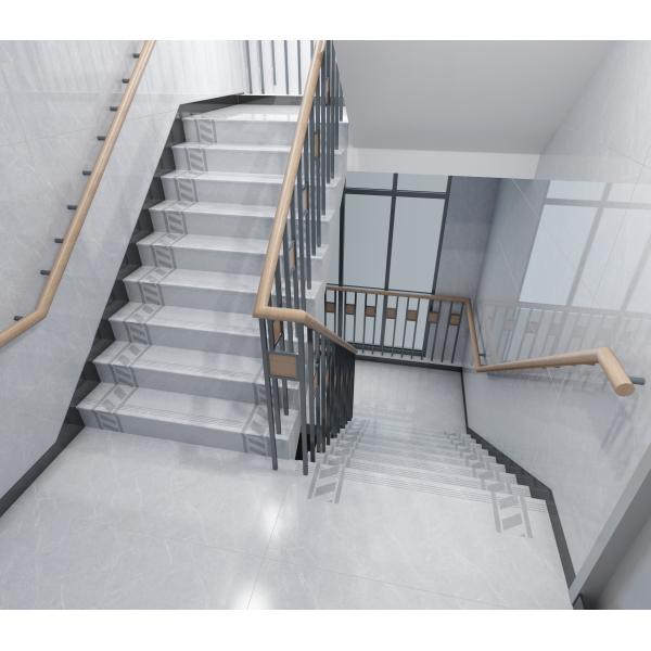 High Glossy Stair Ceramic Tiles Staircase Carrara White Porcelain Tiles