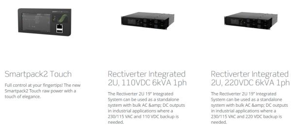 O sistema de energia 48Vdc de 8KW 230Vac 4KW 115Vac Rectiverter integrou 2U 6kVA 1ph (CIOR0402.XXX)