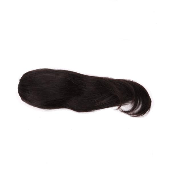 100% Human Hair Clip in Ponytail Extension Straight 16 Inch Raw Virgin Natural Black
