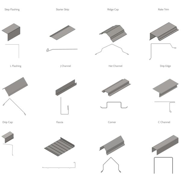 Trim Roll Forming Machine For Steel And Aluminum With Thickness Capacities Ranging From 30 To 16 Gauge