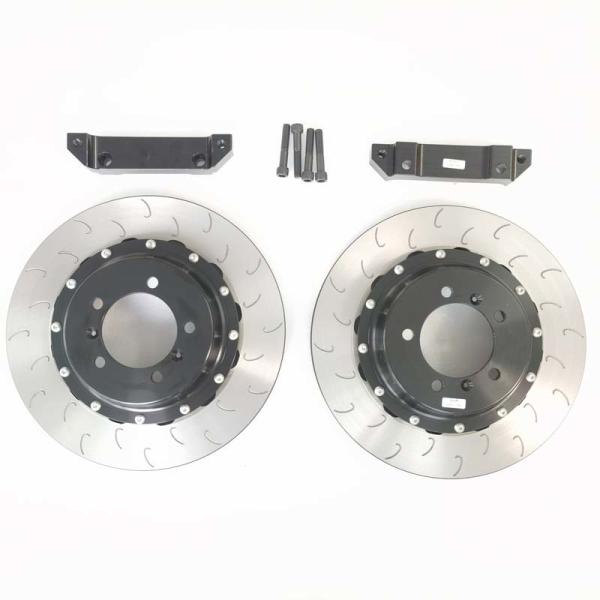 CNC Aluminum Auto Brake Discs 380*28mm Center Bell Bracket For Porsche 991 Rear