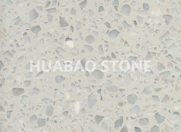 Bright Black Terrazzo Tile , Terrazzo Vinyl Floor Tiles Vibrant Marvelous Texture
