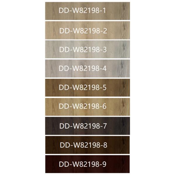 Vinyle en bois de SPC de grain parquetant des planches Gray Brown Jump Non Glue GKBM DD-W82198-3