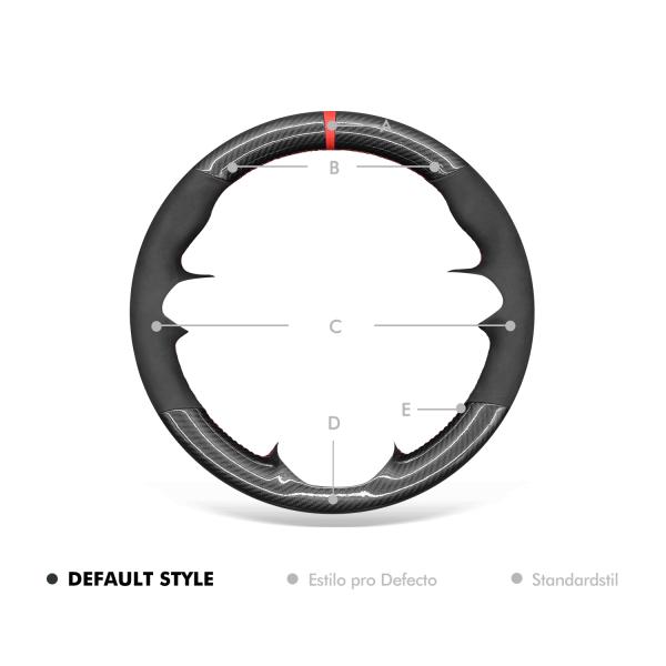Modern Style DIY Hand Stitched Carbon Fiber Suede Stripe Steering Wheel Cover for Opel Adam 2012-2020