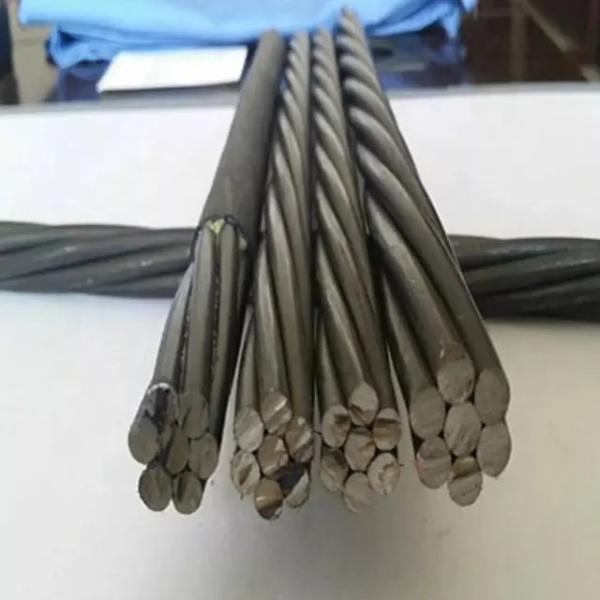1x7 15.2mm 0,5' покрытая PE стальная стренга ПК с тавотом Unbonded 0,6' напряжение столба