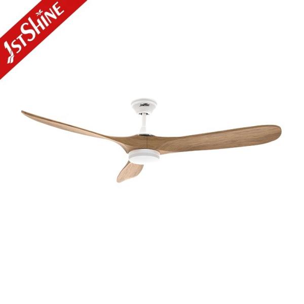 1stshine Ventilador de teto de lâminas de madeira com luz e temperatura de cor de 3000k/4000k/6000k