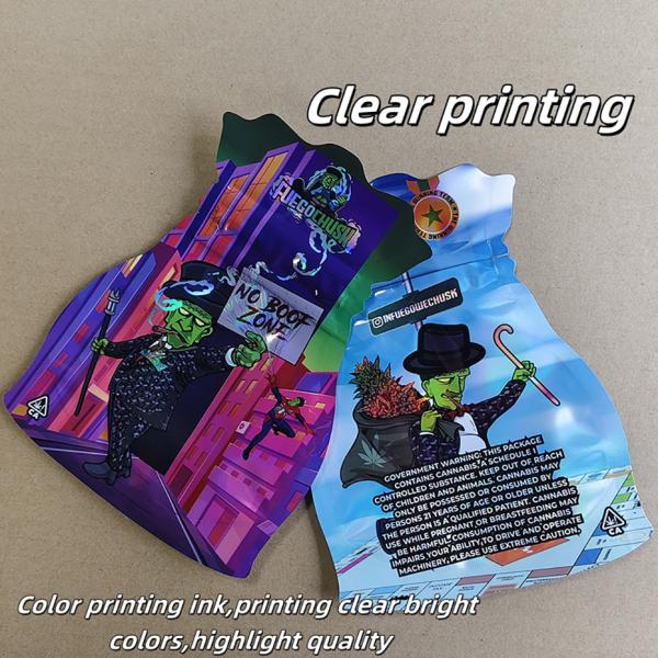 Child Resistant Stand-up Pouches Unique Contour Design Medical-Grade Recyclable Materials.