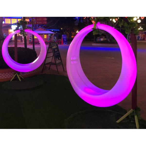 high quality LED remote control luminous swing, rotational molding led swing