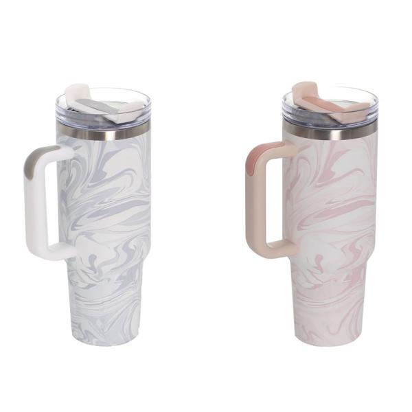 Portable 40oz Stainless Steel Travel Tumbler With Handle for General in Outdoor Sports