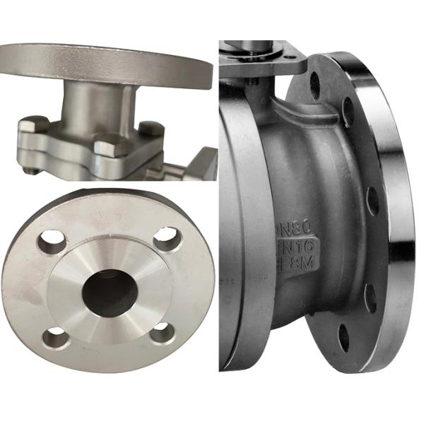 Пневматический фланцевый шаровой клапан 3-х деталей Сплит-тип Пневматическое управление