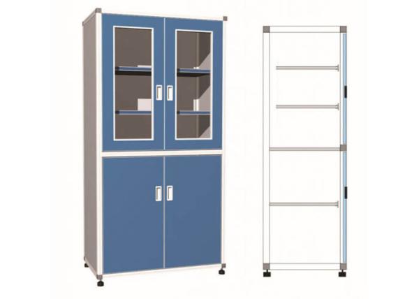 Lab Durable Reagent Storage Cabinet Grey / Blue Modern Adjustable