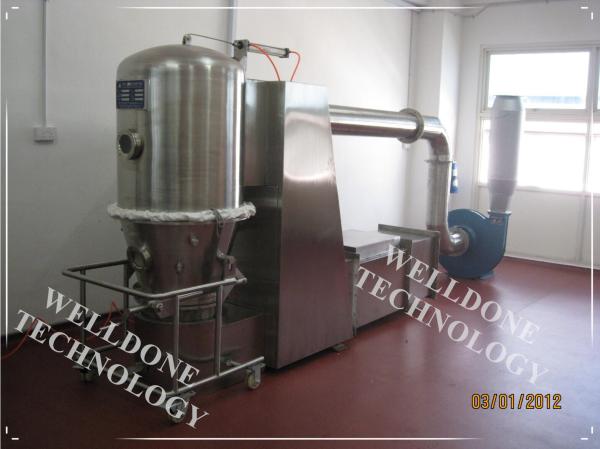 Powder / Granule Vertical Fluid Bed Dryer Round Fluid Bed High Speed Drying