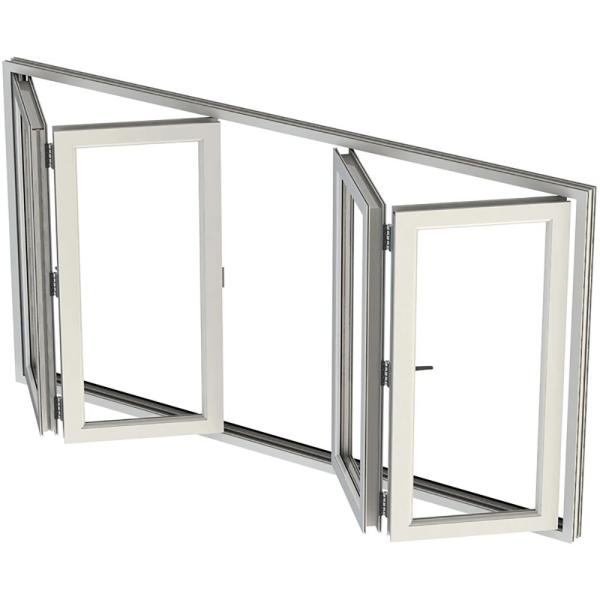 Moderno Design Plexible Screen Soundproof Glass Aluminium Bifold Window com valor ≤2,1 K