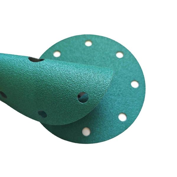Green Sandpaper Hook and Loop Backing Sandpaper Vortex Hole Sanding Disc Sanding Discs Pad